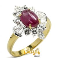 แหวนทับทิมล้อมเพชร