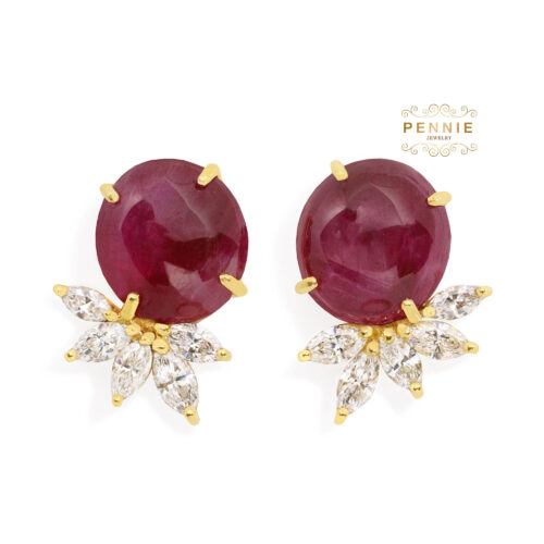 ต่างหูทับทิม