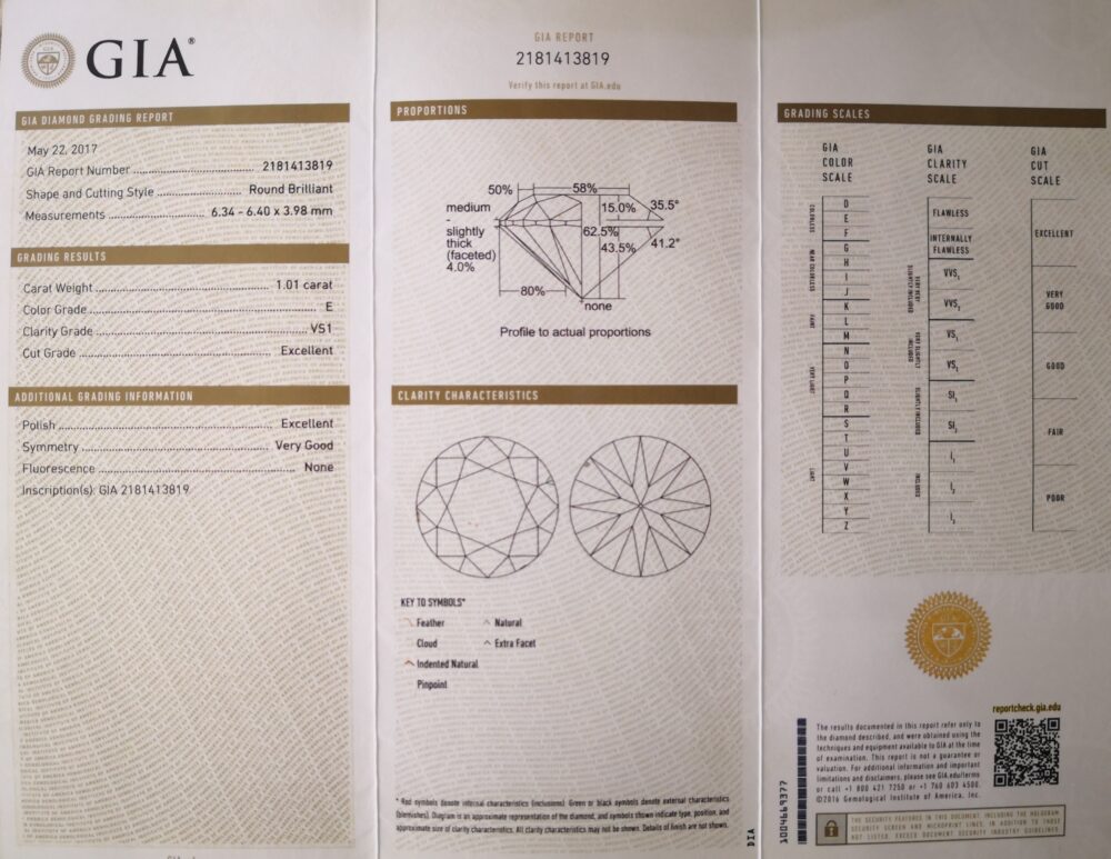 แหวนเพชร1.01กะรัตน้ำ99GIA - Image 2