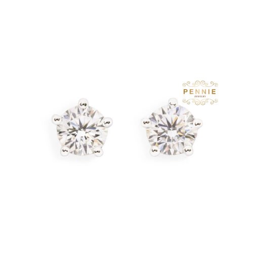 ต่างหูเพชร0.20กะรัตน้ำ100(D Colour)