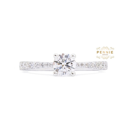 แหวนเพชร0.43กะรัตน้ำ100GIA