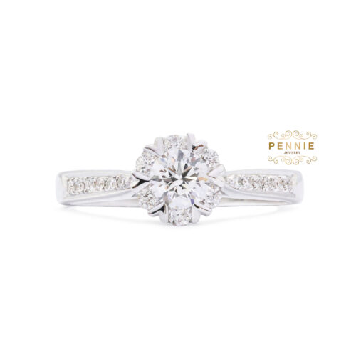 แหวนเพชร0.31กะรัตน้ำ100GIA