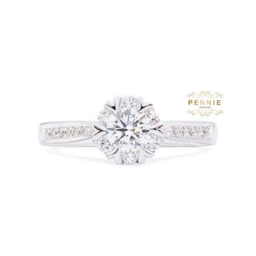 แหวนเพชร0.31กะรัตน้ำ100GIA