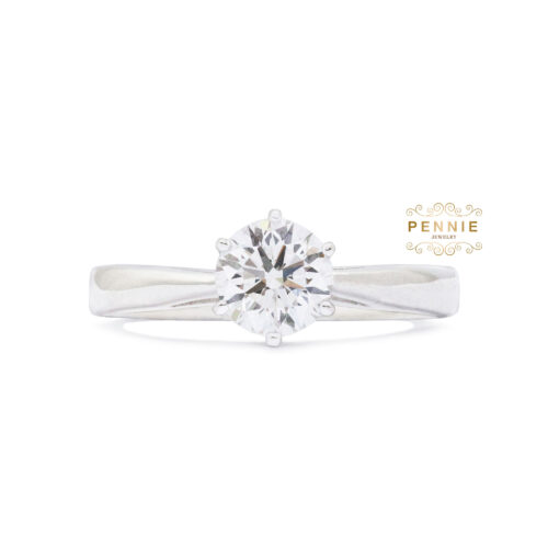 แหวนเพชร0.56กะรัตน้ำ100GIA