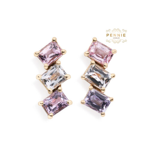 ต่างหูแซฟไฟร์ดิบ