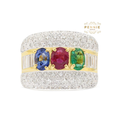 แหวนพลอยประดับเพชร